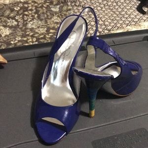 Blue Jessica Simpson high heels